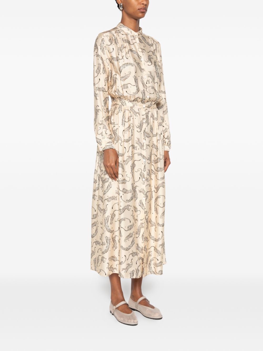Forte Forte Paisley-Print Long Dress — Cream