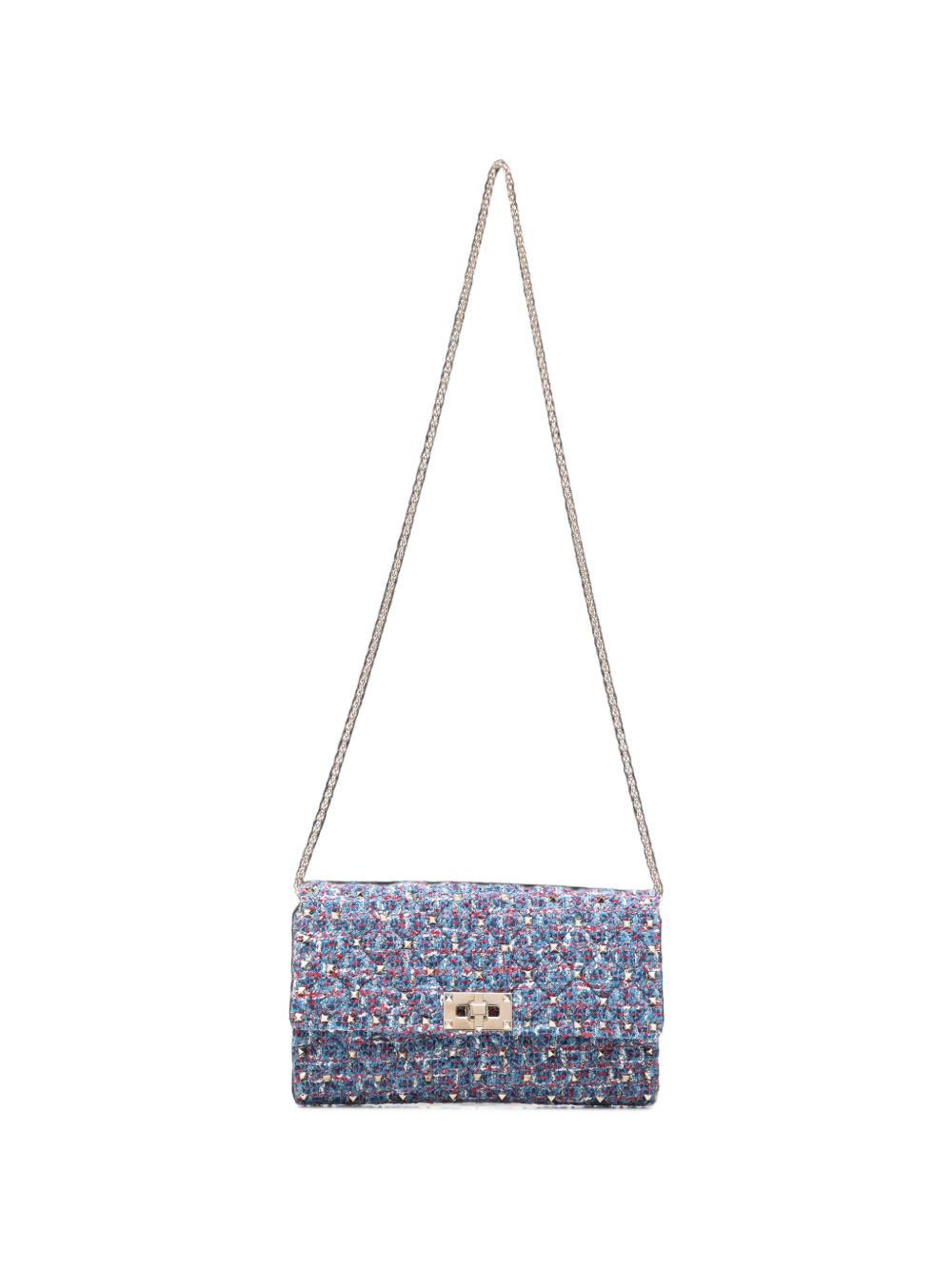 Valentino Garavani Rockstud Spike Shoulder Bag — Blue