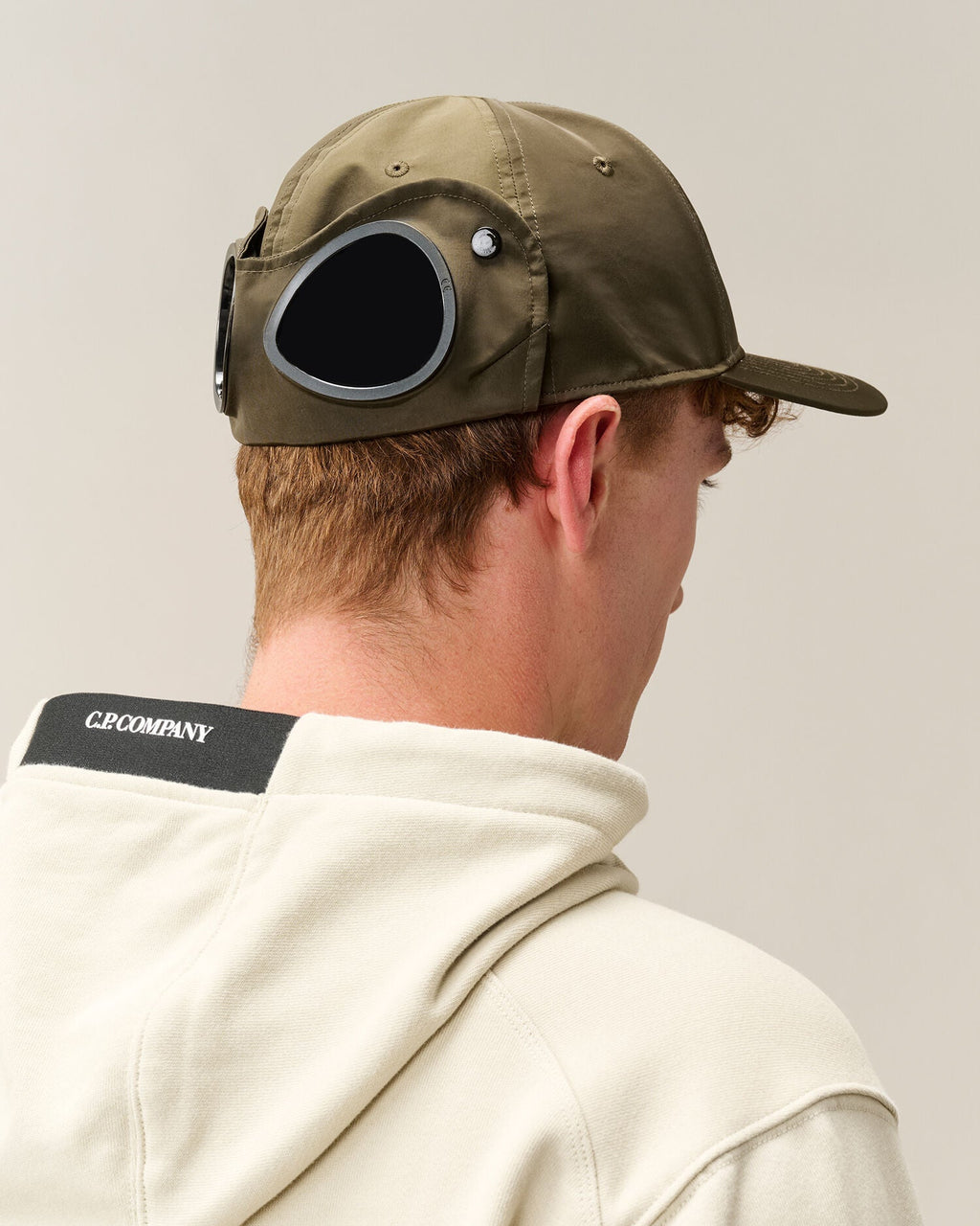 C.P. Company Chrome-R Goggle Cap in Ivy Green