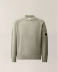 C.P. Company Chenille Cotton Lens Crewneck Sweater in Flint Grey
