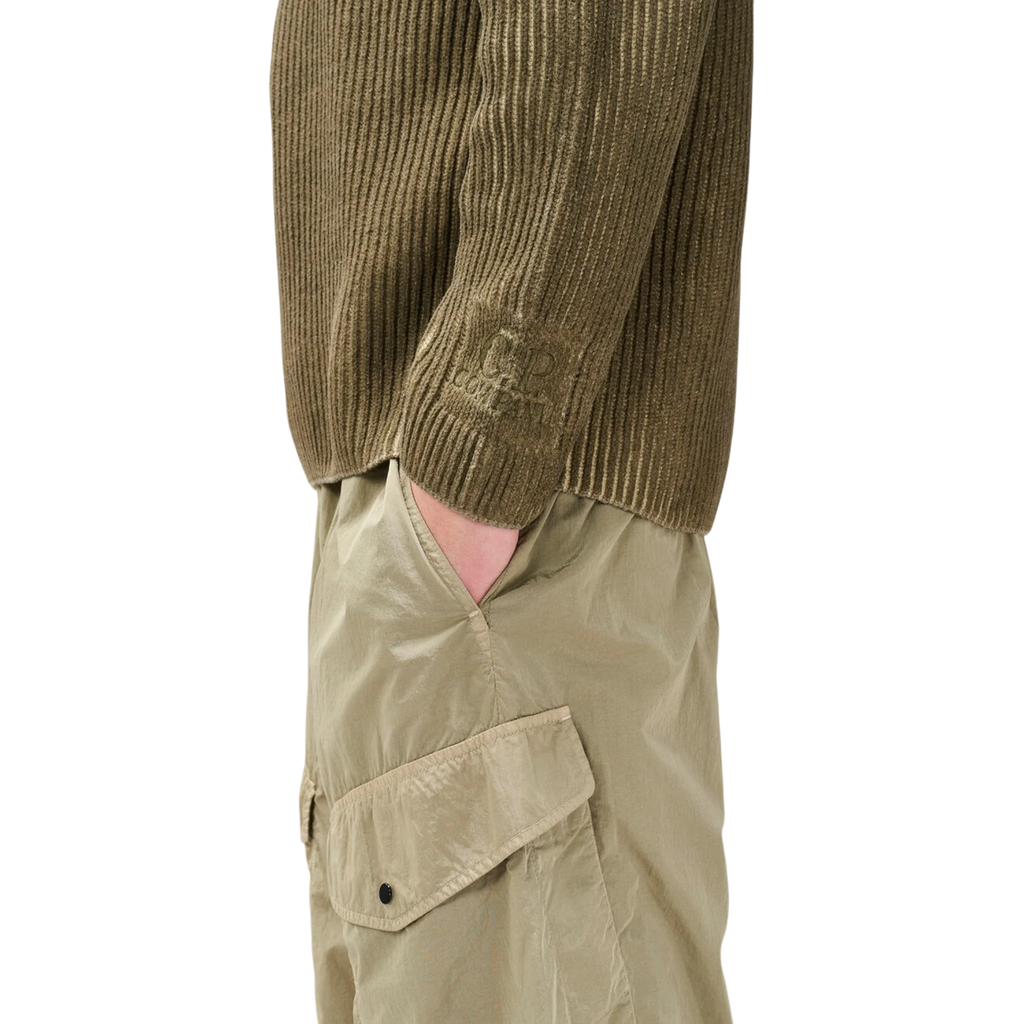 C.P. Company Chenille Pullover in Ivy Green aus Baumwolle