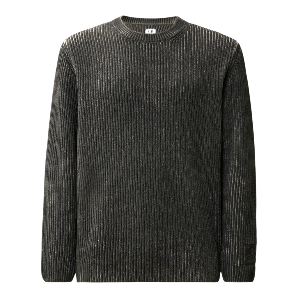 C.P. Company, Chenille Pullover in Raven Grey aus Baumwolle