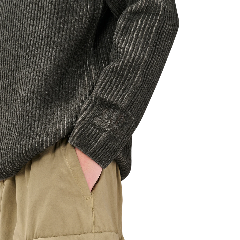 C.P. Company, Chenille Pullover in Raven Grey aus Baumwolle