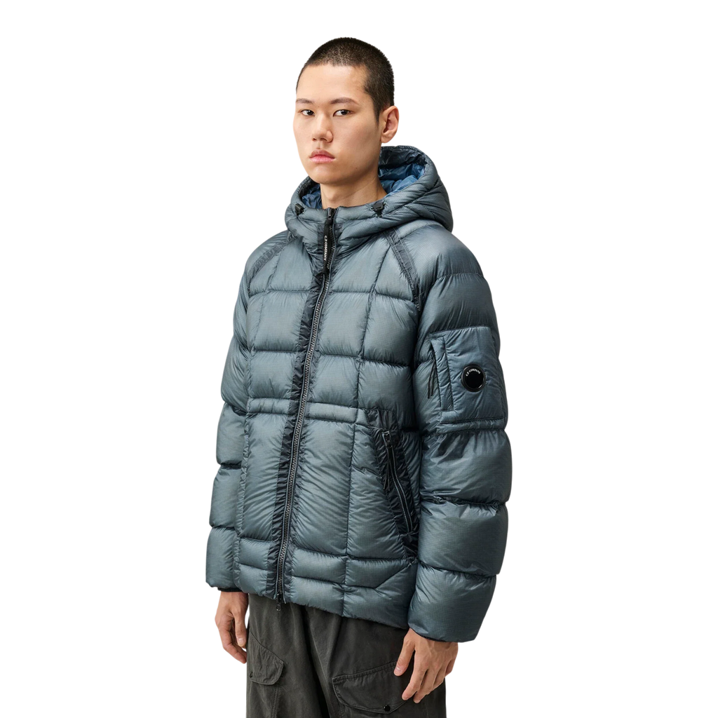 C.P. Company Daunenjacke aus D.D. Shell mit Kapuze, orion blue