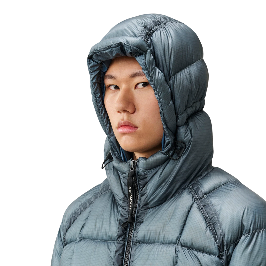 C.P. Company Daunenjacke aus D.D. Shell mit Kapuze, orion blue