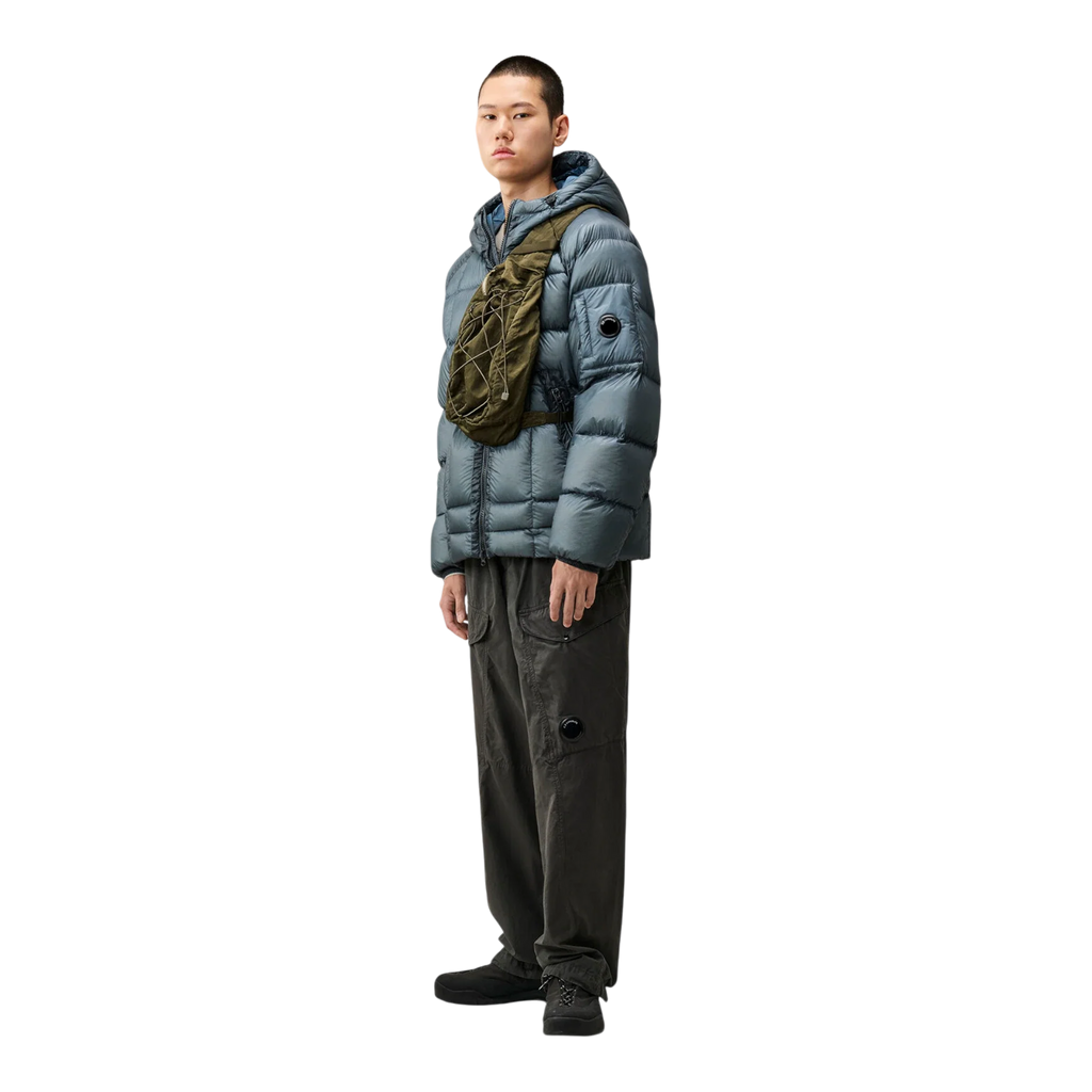 C.P. Company Daunenjacke aus D.D. Shell mit Kapuze, orion blue
