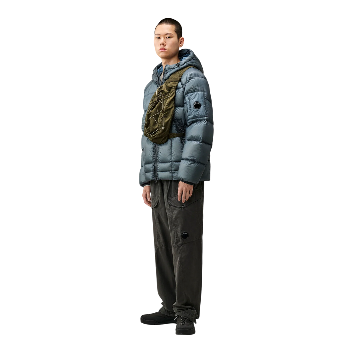 C.P. Company Daunenjacke aus D.D. Shell mit Kapuze, orion blue