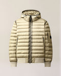 C.P. Company D.D. Shell Hooded Lens Down Jacket in Silver Birch