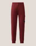 C.P. Company Diagonal Raised Fleece Lens Sweatpants in Andorra - Red
