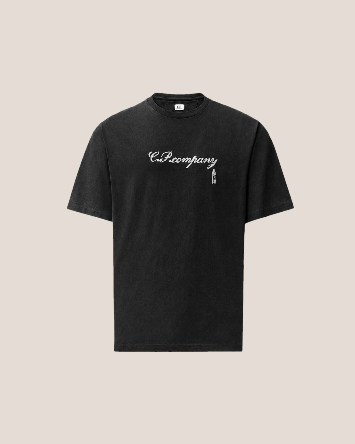 C.P. Company 30/1 Jersey Logo T-Shirt in Black