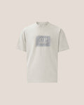 C.P. Company Stitch Block Logo T-Shirt in Flint Grey