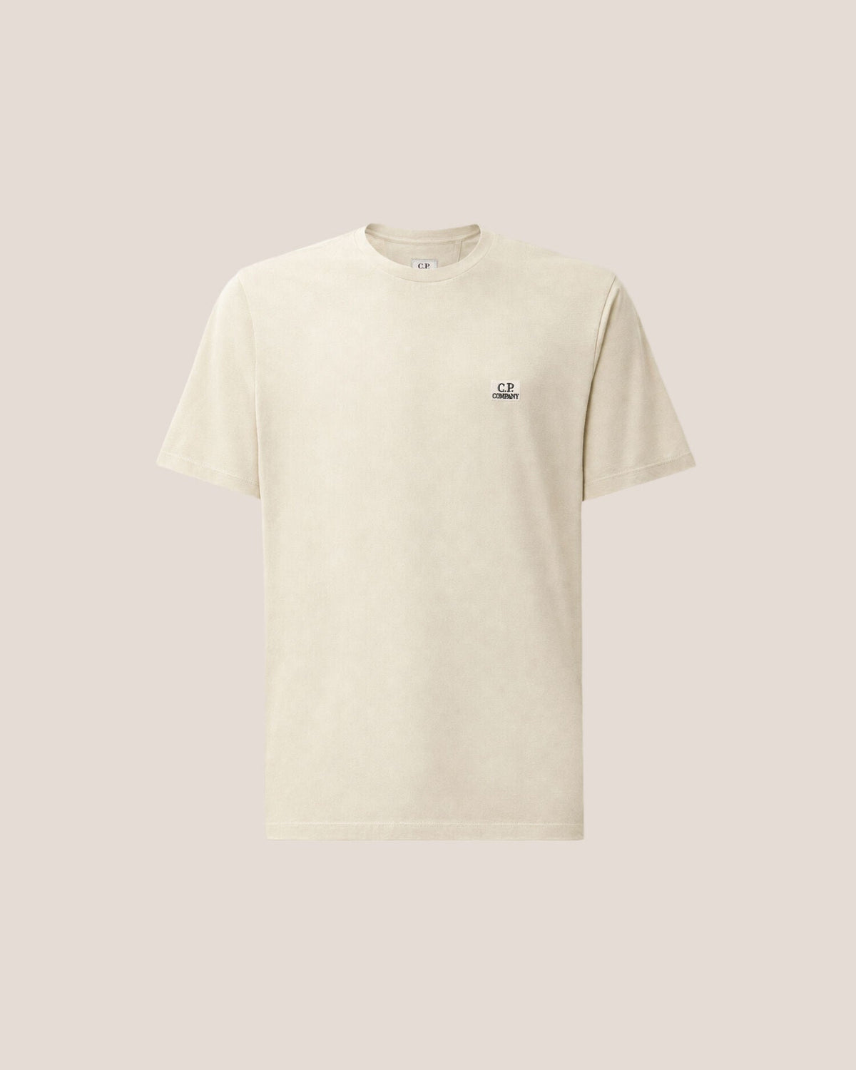 C.P. Company 30/1 Jersey Logo Patch T-Shirt in Silver Birch