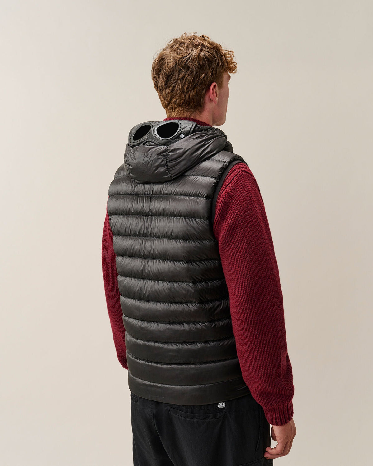 C.P. Company D.D. Shell Goggle Down Gilet in Black