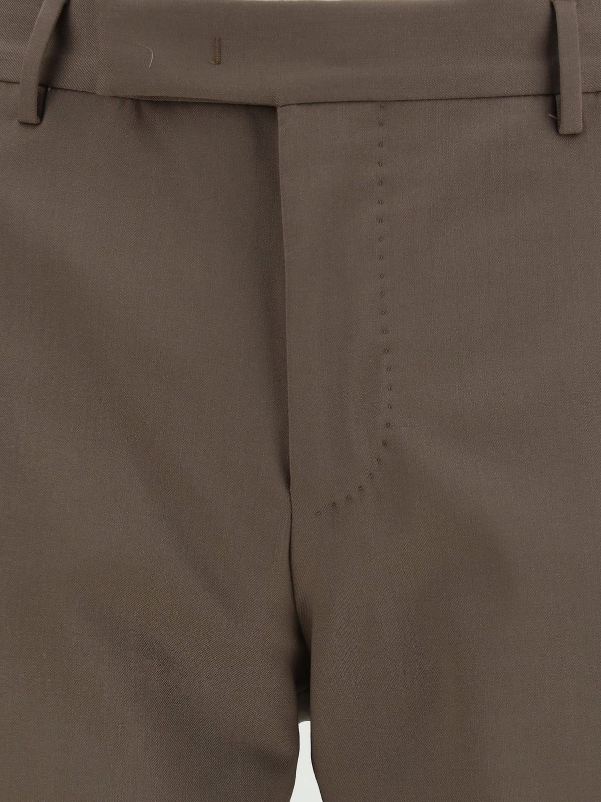 Pt Torino Stretch Virgin Wool Trousers — Brown