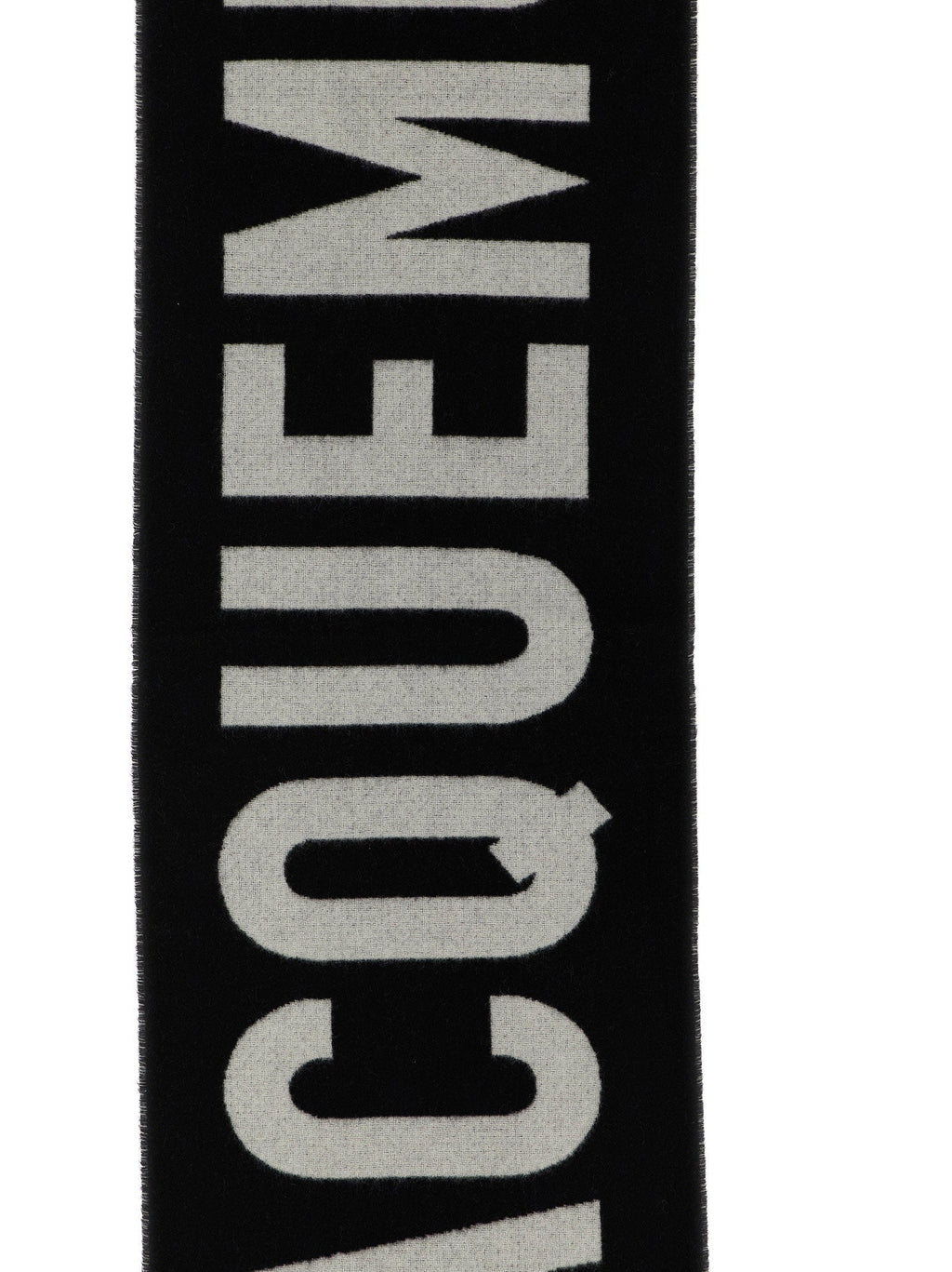 Jacquemus Intarsia Logo Wool Scarf — Black