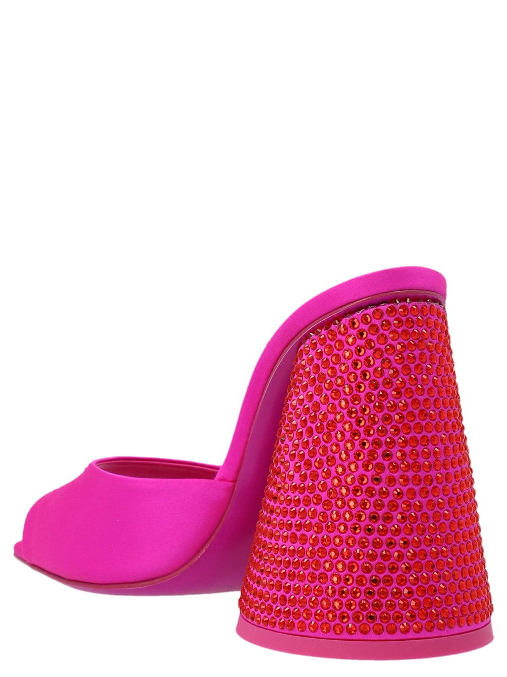 The Attico Sequin-Embellished Cylindrical Heel Mules — Pink