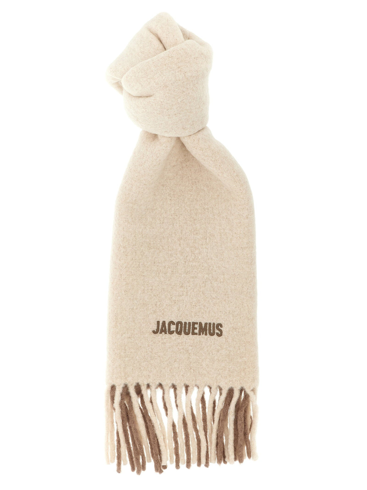 Jacquemus Alpaca Wool Degradé Scarf — Cream