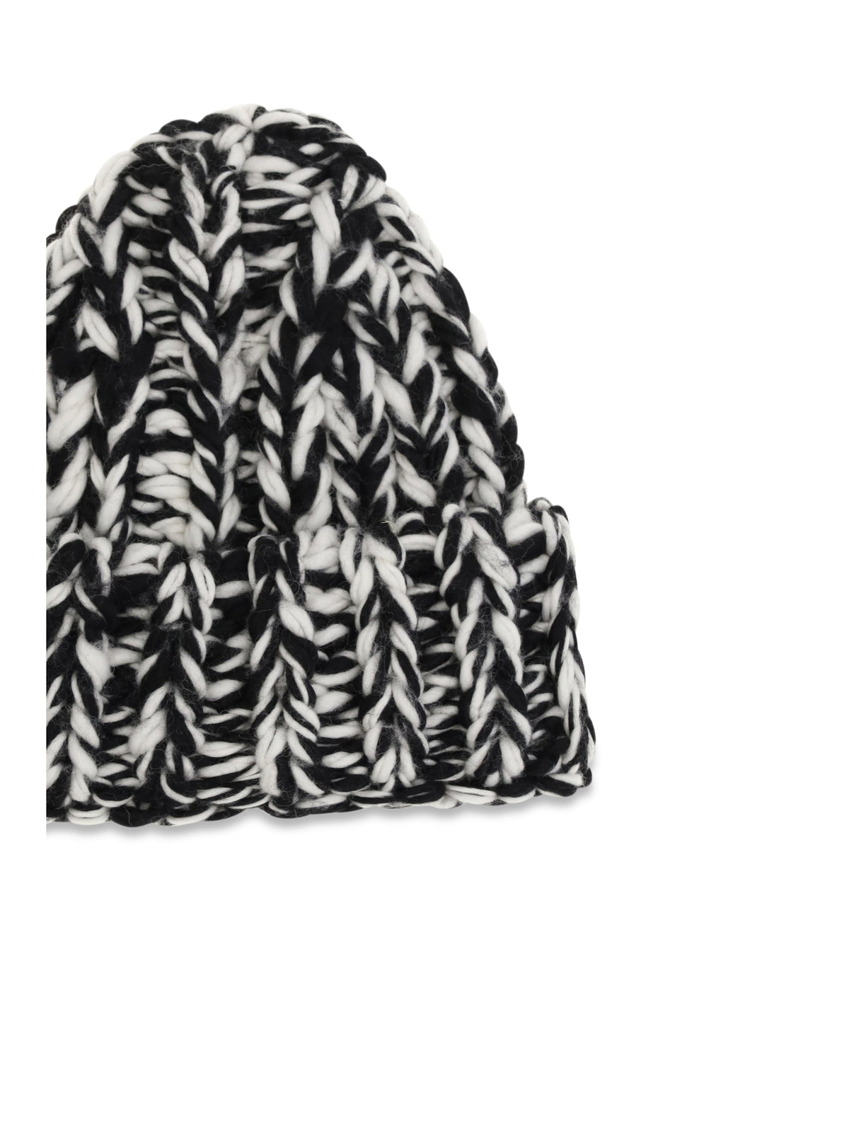 AMI Paris UBO012AK0022 Wool Knit XXL Beanie — Black