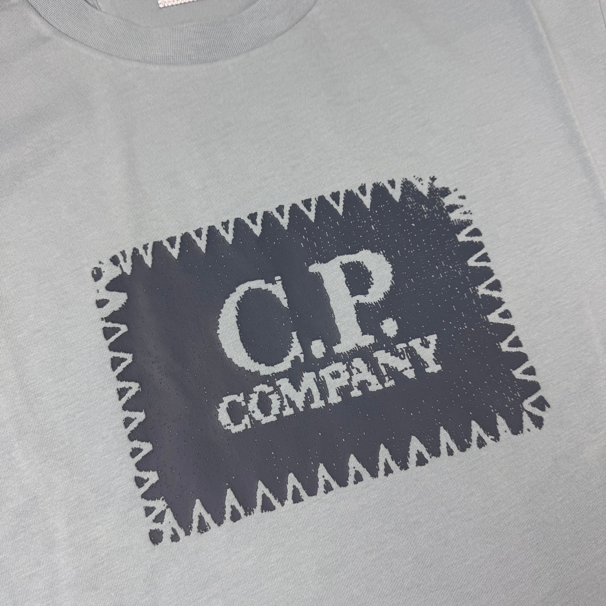 CP Company Stamp T-Shirt - Silver Blue