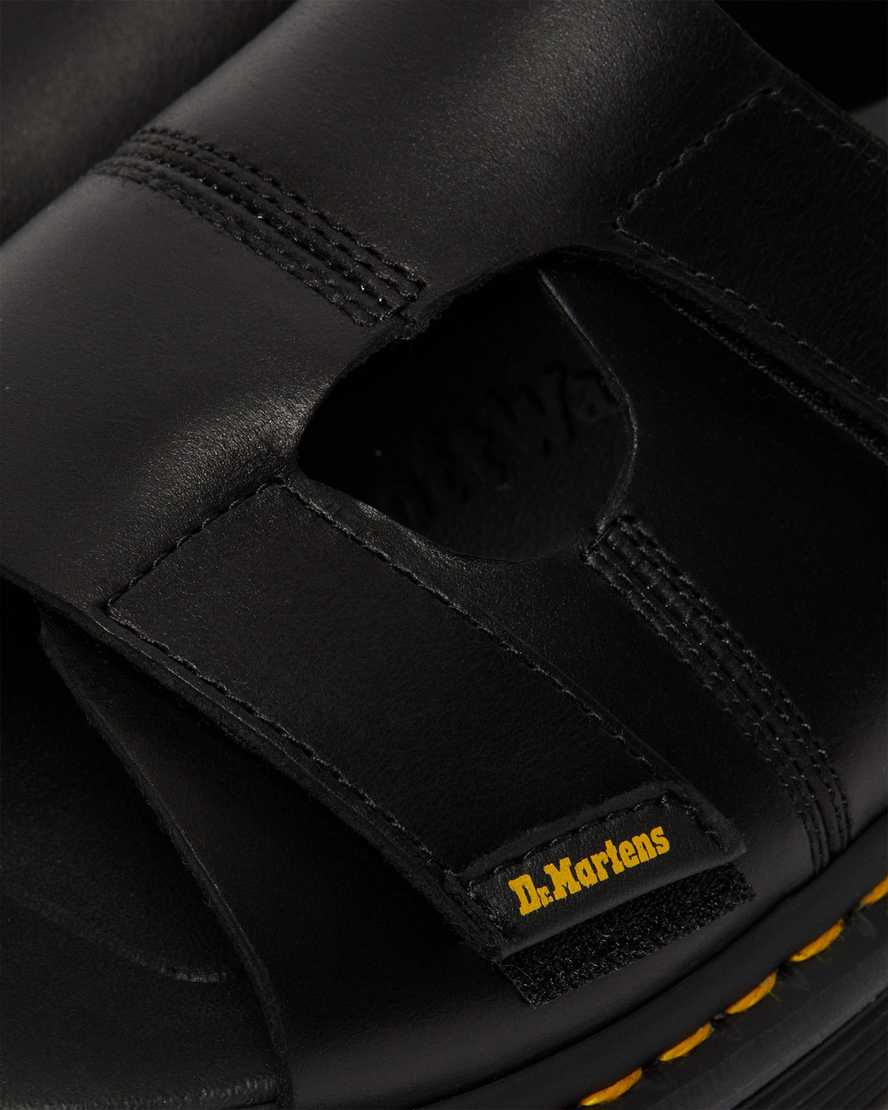 Men's Daxton Leather Slide Sandals Black