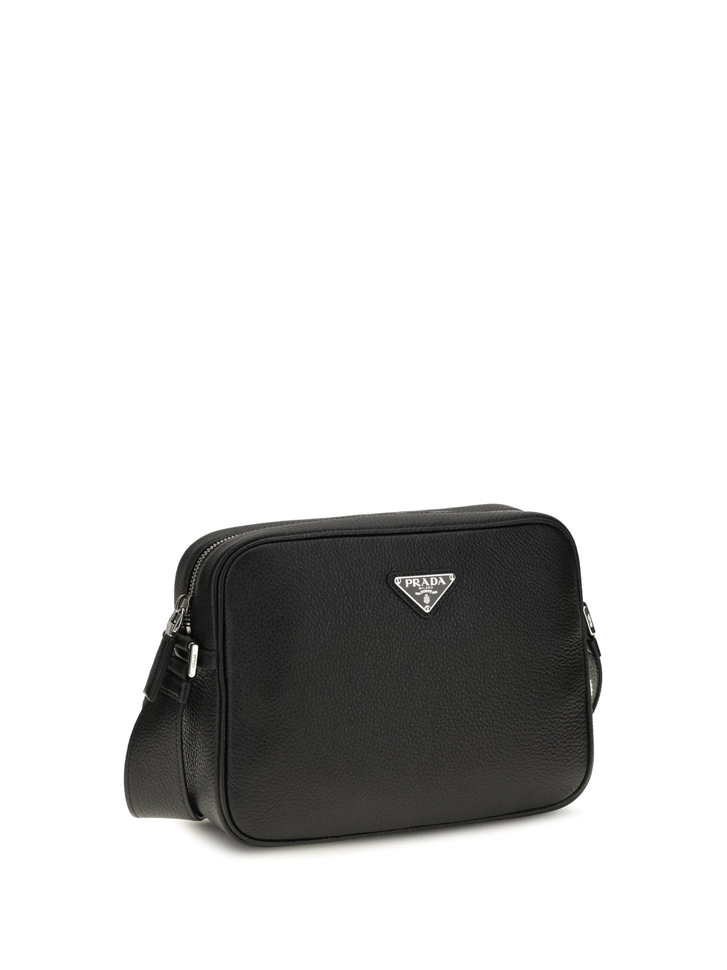 Prada Logo-Enameled Triangle Shoulder Bag