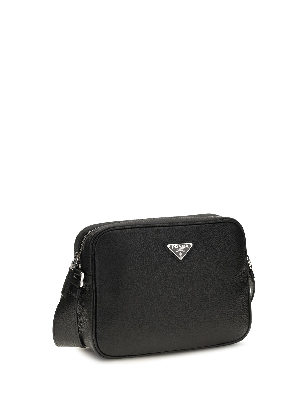 Prada Logo-Enameled Triangle Shoulder Bag