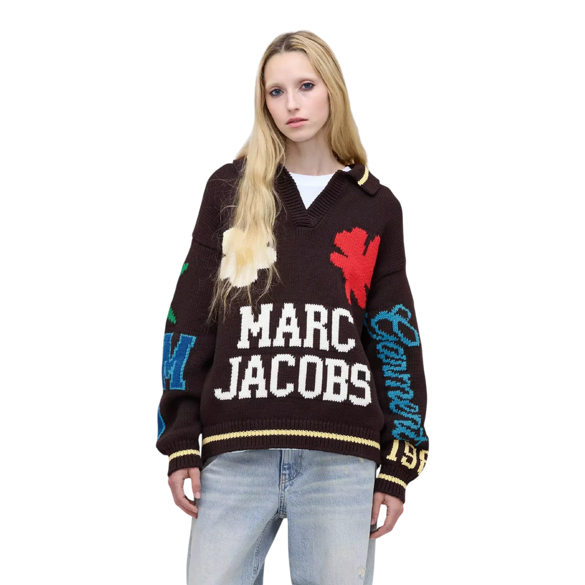 Marc Jacobs Varsity Knit Polo Black Women 2S6RTP050K24-267