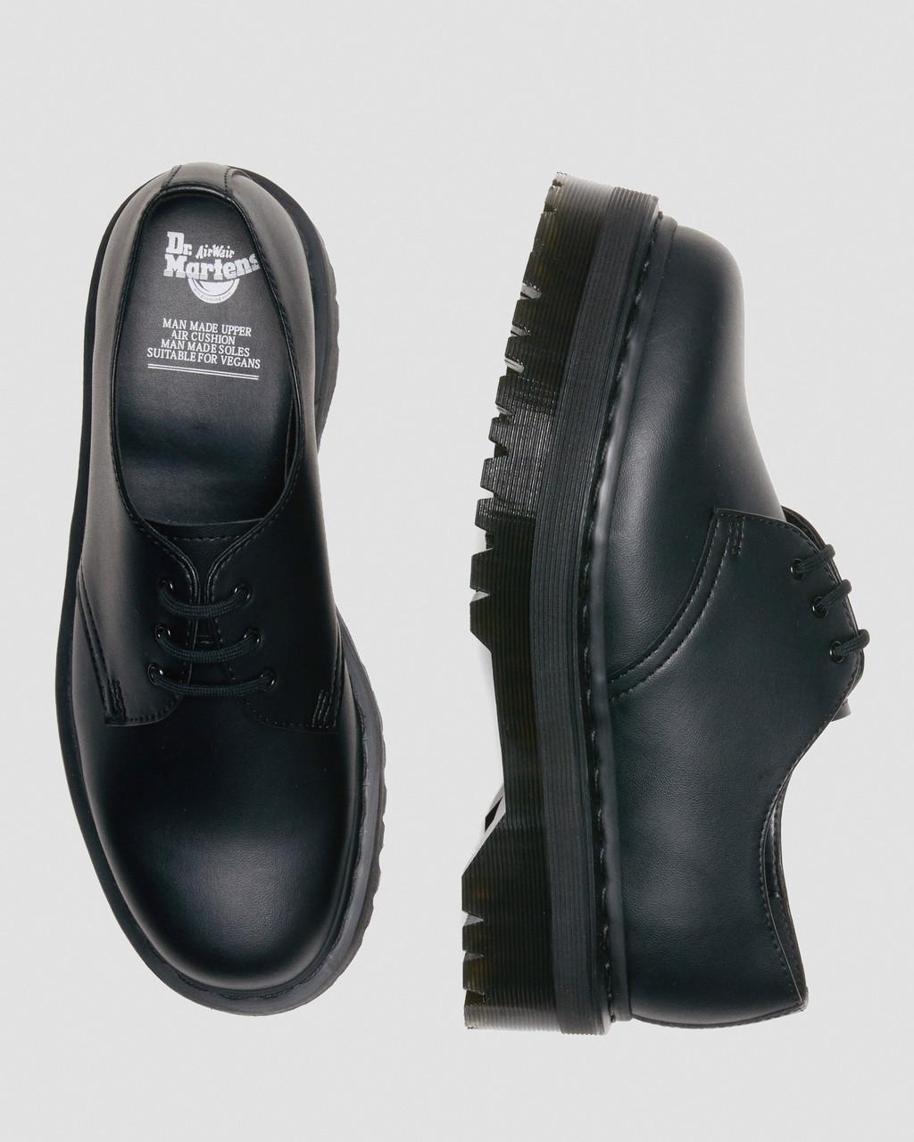 Unisex Vegan 1461 Mono Felix Platform Shoes Black Felix Rub Off