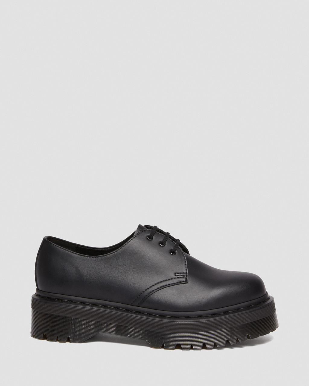Unisex Vegan 1461 Mono Felix Platform Shoes Black Felix Rub Off