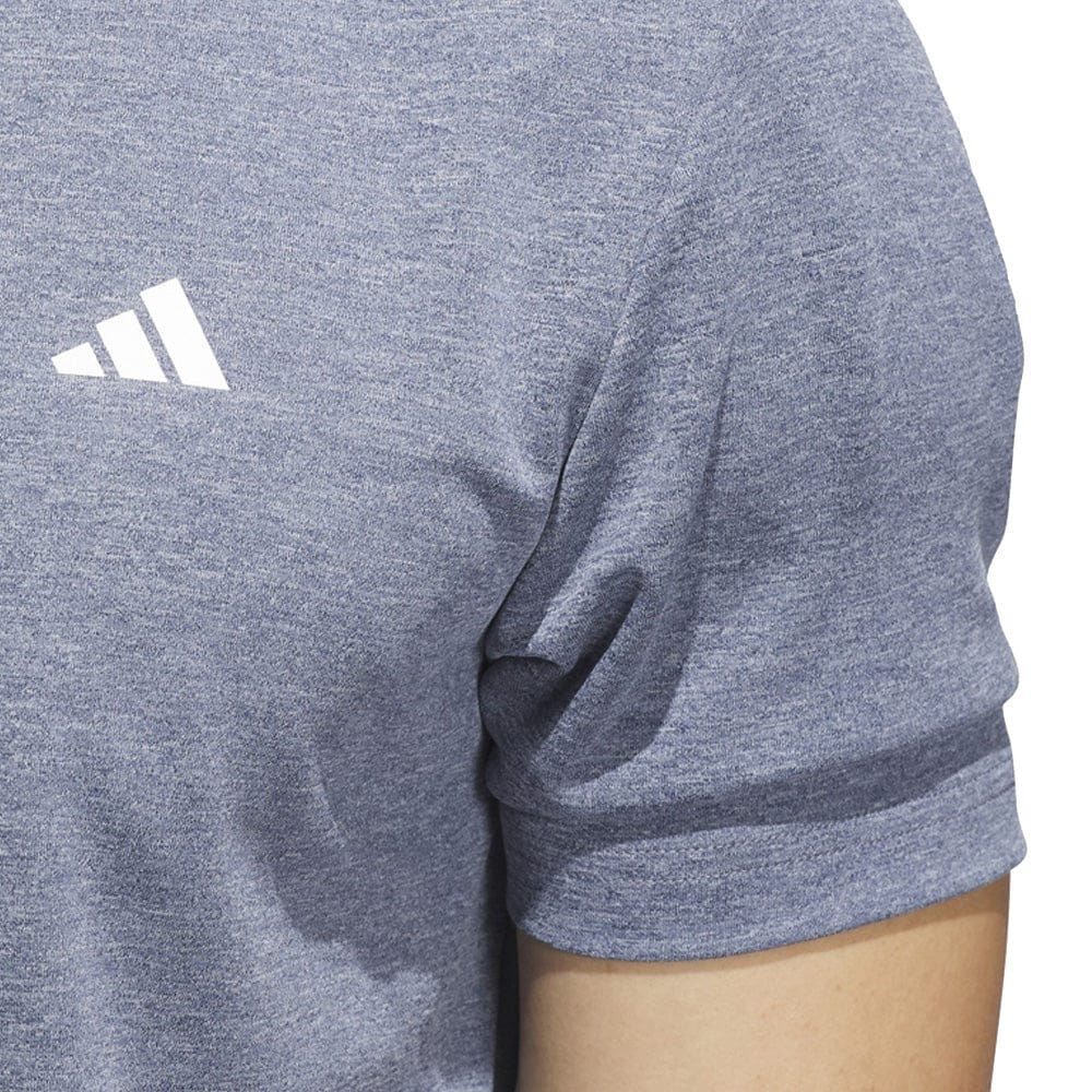 adidas Drive Heather Golf Polo Shirt - Collegiate Navy Mel.