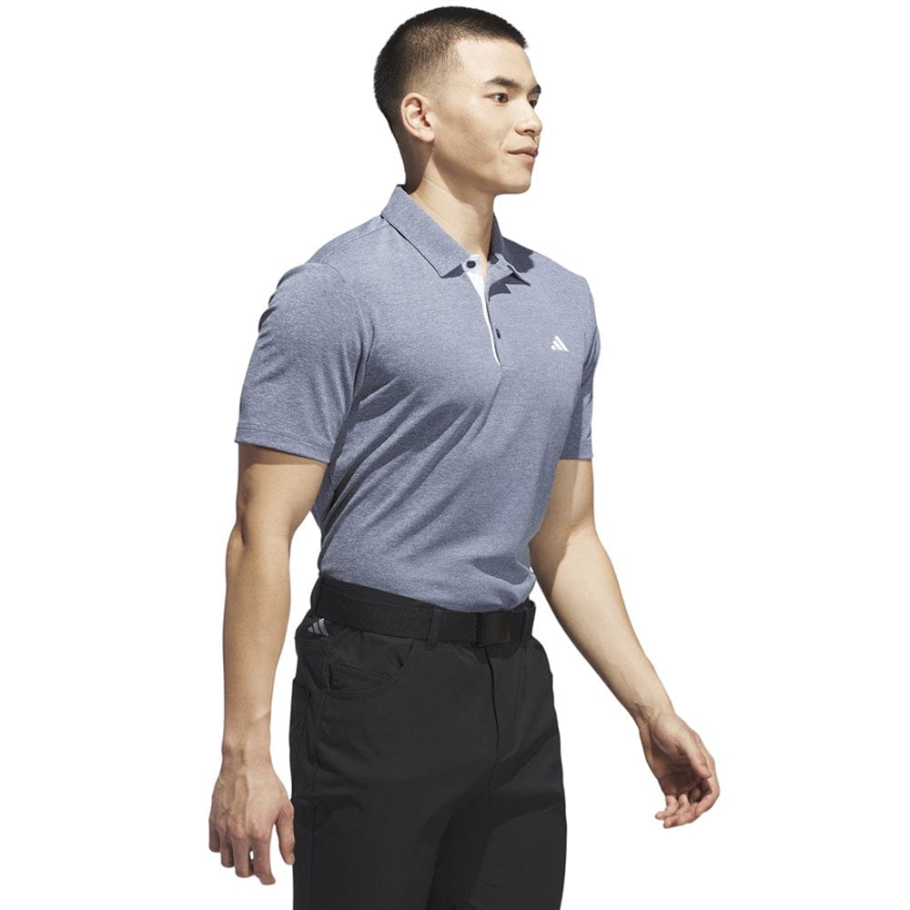 adidas Drive Heather Golf Polo Shirt - Collegiate Navy Mel.
