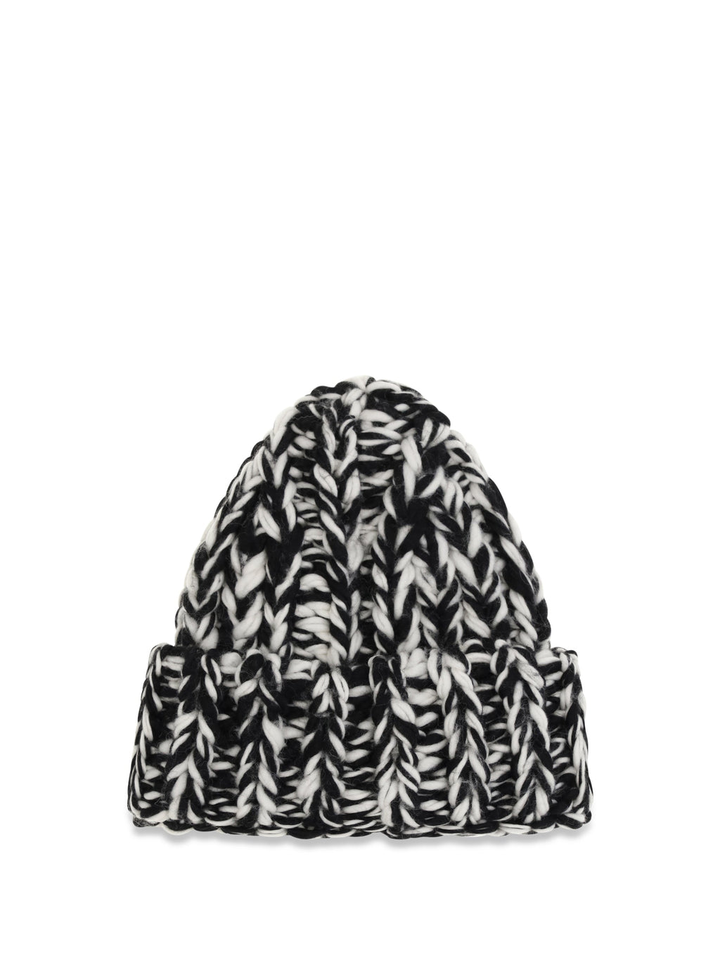 AMI Paris UBO012AK0022 Wool Knit XXL Beanie — Black