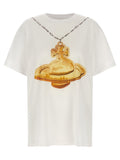 Vivienne Westwood Gold Orb Trompe-l'Oeil Print T-Shirt — White