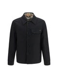Burberry Herringbone Wool Jacket — Black