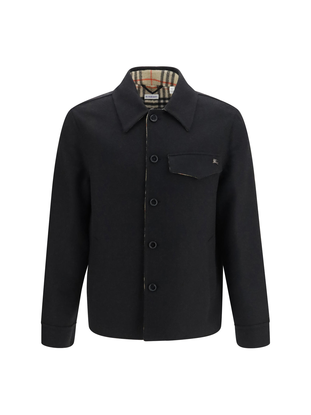 Burberry Herringbone Wool Jacket — Black