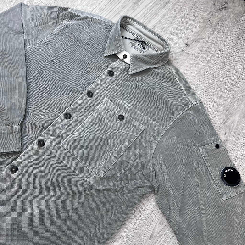 CP Company Corduroy Overshirt - Flint Grey