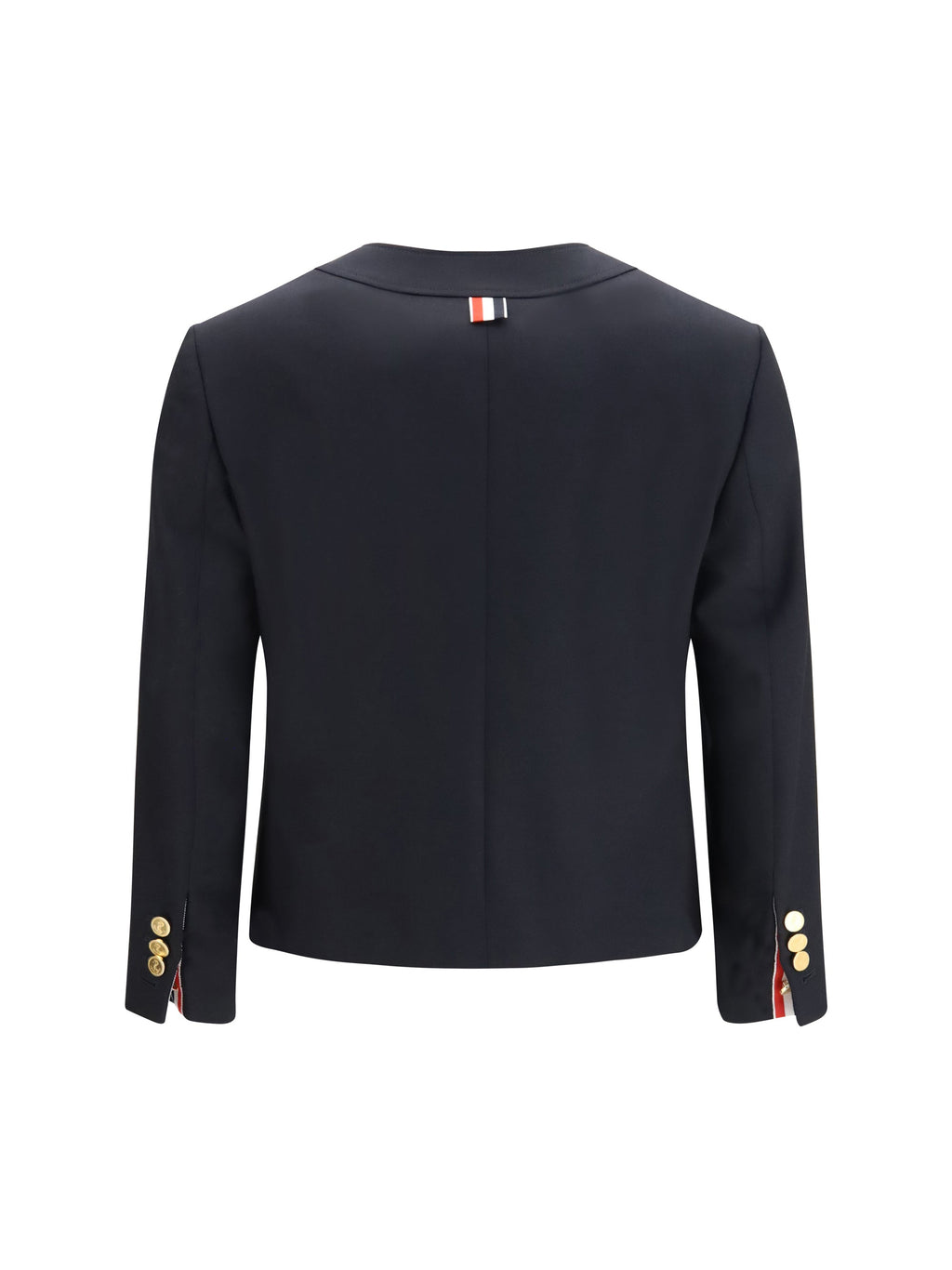 Thom Browne Hopsack Cardigan Blazer — Navy