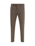 Pt Torino Stretch Virgin Wool Trousers — Brown