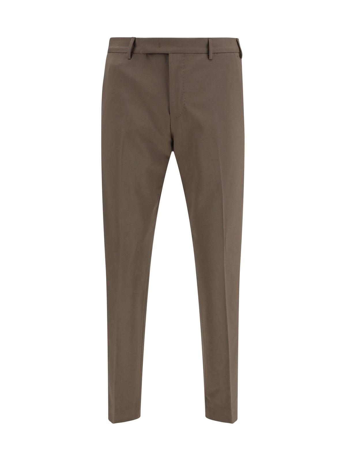 Pt Torino Stretch Virgin Wool Trousers — Brown