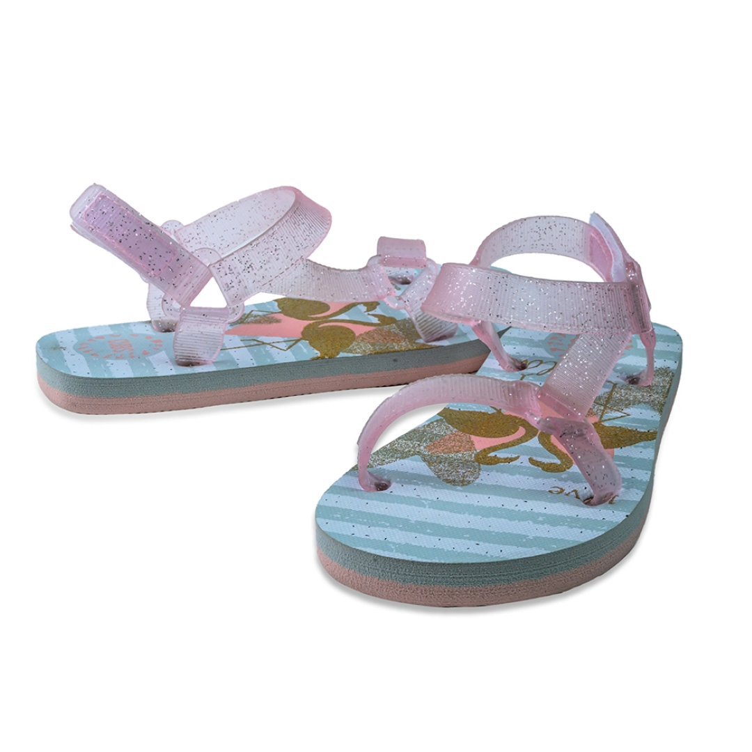 Golden Flamingo Sling Sandals