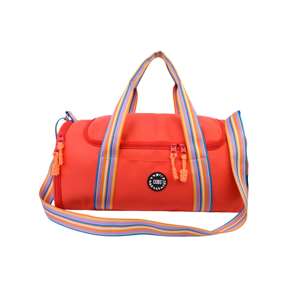 Peach One Pocket  Duffel Bag Large