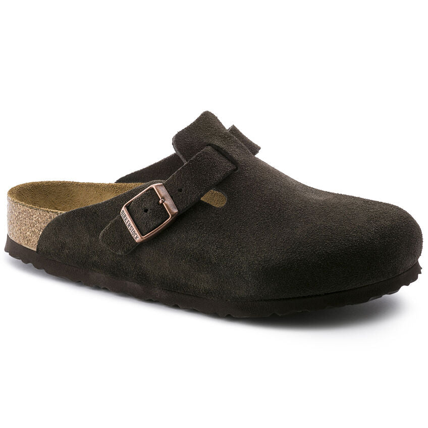 Unisex Boston Soft Footbed Suede Leather Mocha Regular/Wide