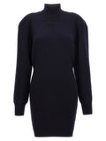 Stella Mccartney Wool Blend Knit Knit Dress — Navy