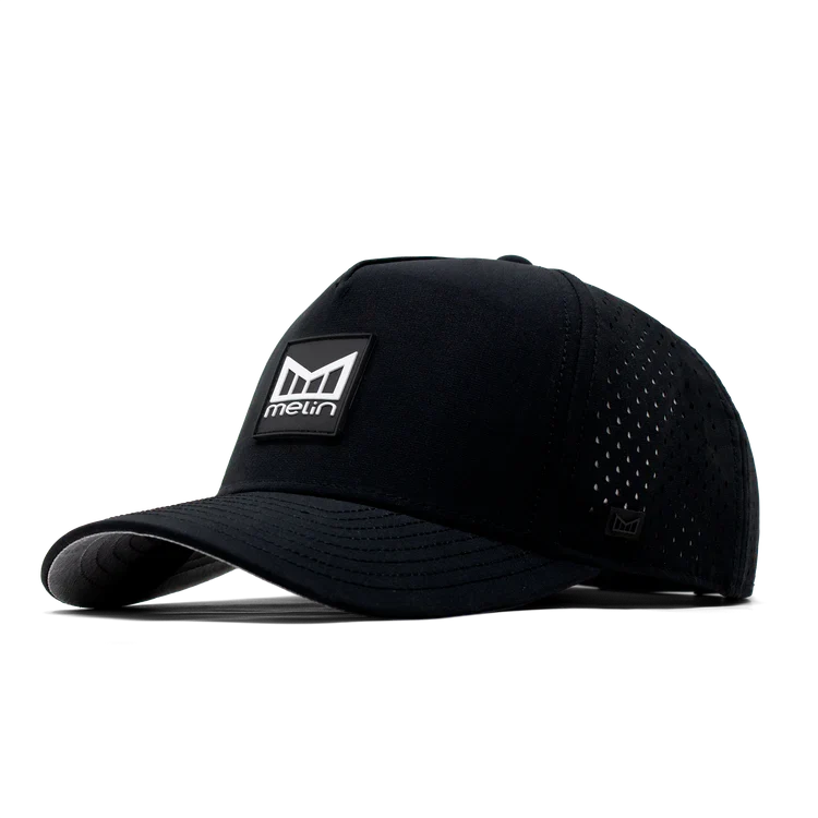 Odysea Stacked Hydro Performance Snapback Hat BLACK