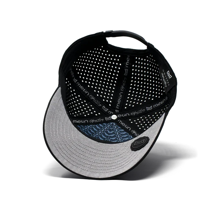Odysea Stacked Hydro Performance Snapback Hat BLACK