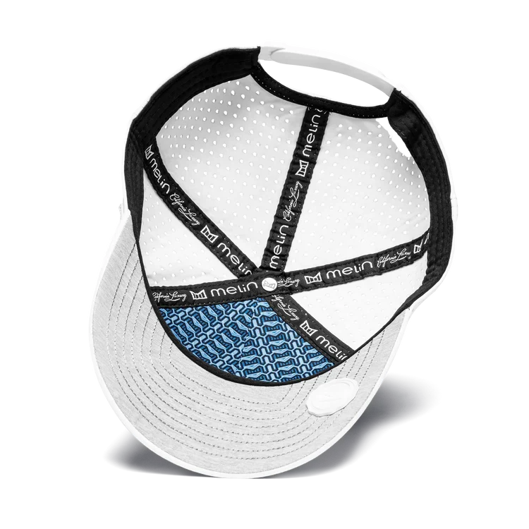 Hydro Odysea Stacked Snapback Hat WHITE