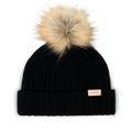 All Day Pom Cashmere Wool Beanie BLACK