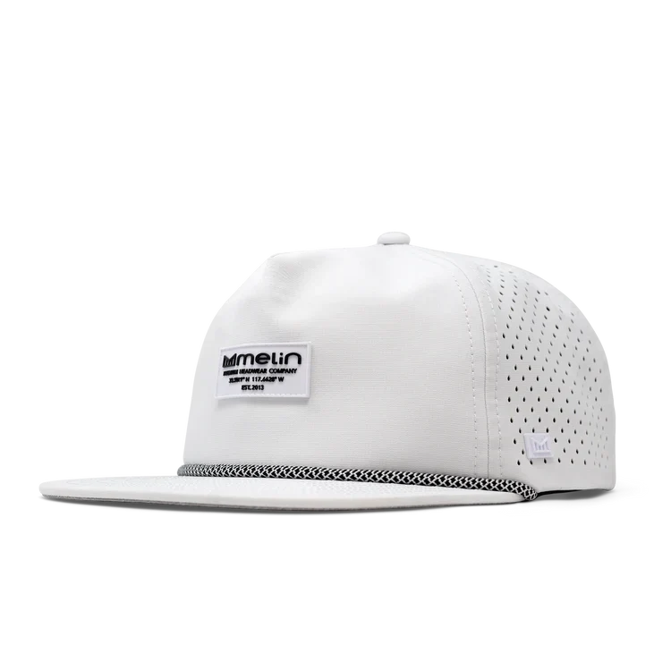 Coronado Brick Hydro Performance Snapback Hat WHITE