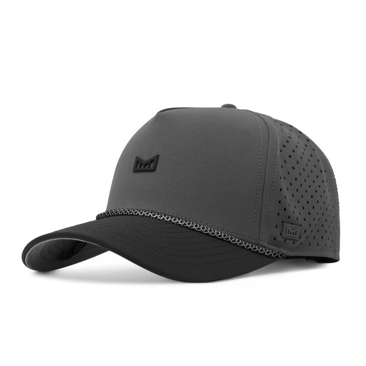 Odysea Rope Bulls Icon Hydro Performance Snapback Hat Charcoal / Black