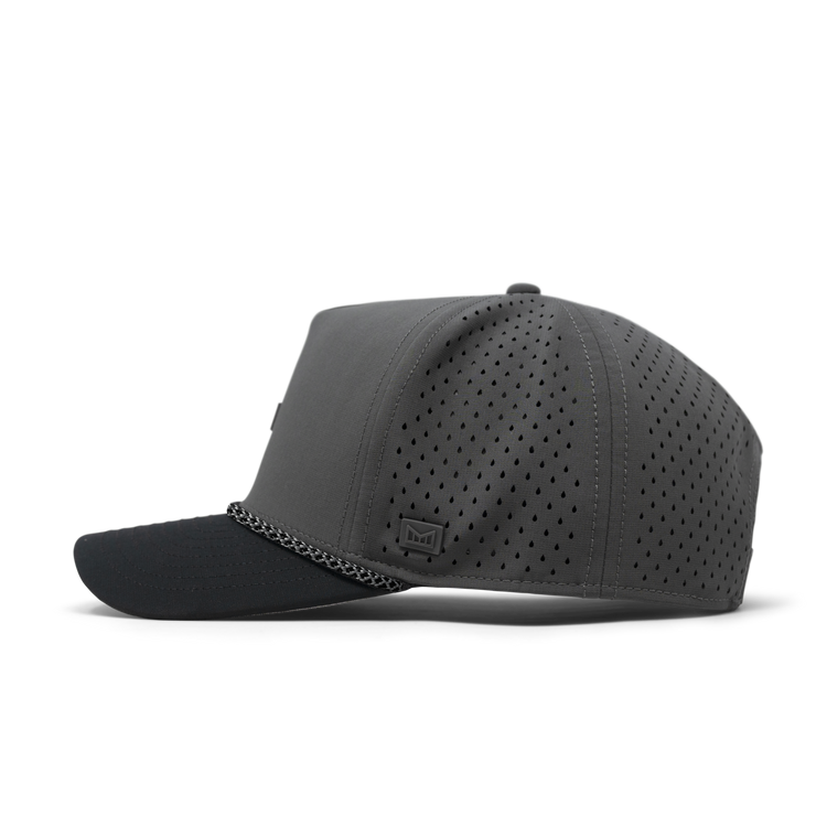 Odysea Rope Bulls Icon Hydro Performance Snapback Hat Charcoal / Black